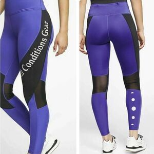 Nike ACG TIGHTS All Conditions Gear  Royal Blue Purple Yoga Gym Women XL